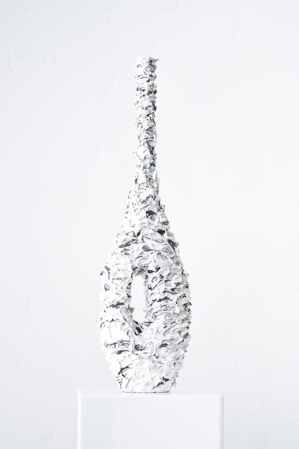 Vase (medium, white 3), 2021 28 1/2 x 8 x 3 1/2 in 72.4 x 20.3 x 8.9 cm