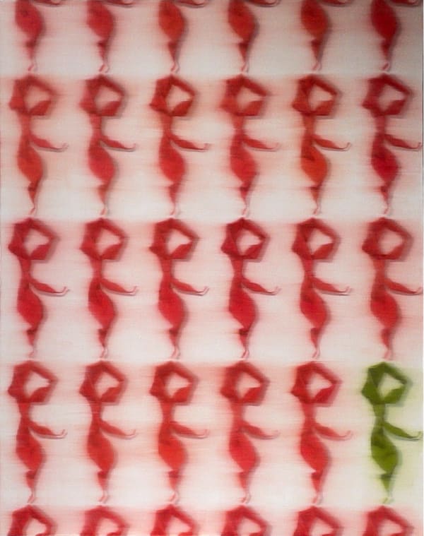 Tong Mo, Red Scarf, Green Scarf, 2024