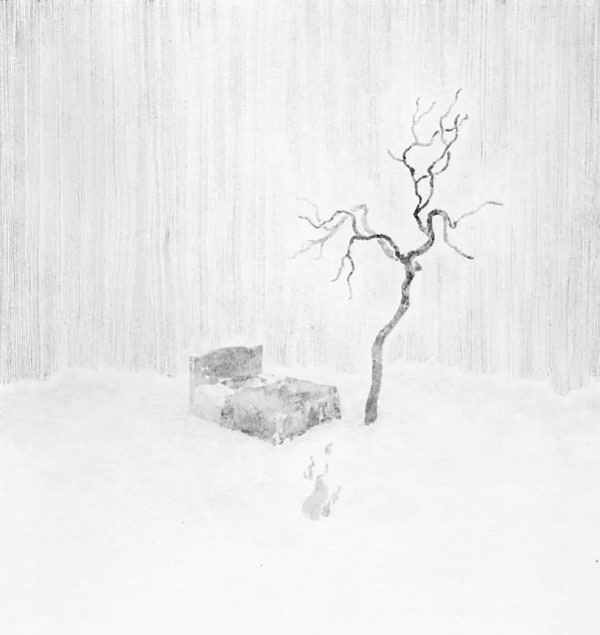 Ma Jiayue, Bed and Tree before Curtain