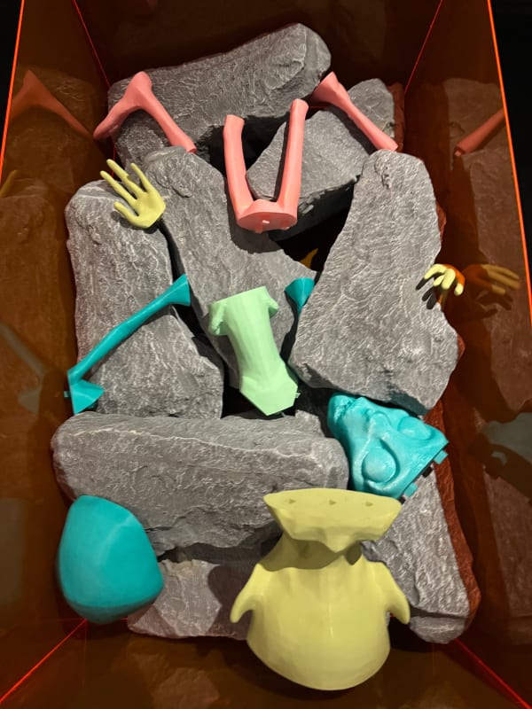 Talal Al Najjar Meta-Mesh, 2025 Polylactic acid bioplastic, polymer-glass dispertion 124 x 77 x 50 cm