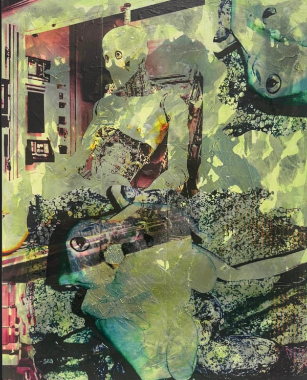 Talal Al Najjar Stretcher, 2025 Acrylic, polymer, vinyl on canvas 76 x 61 cm