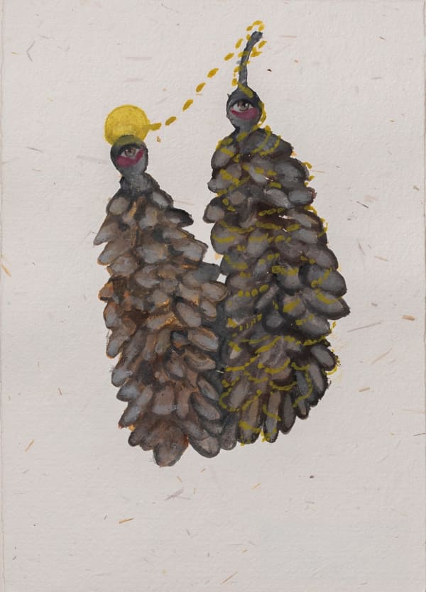 Alymamah Rashed Mirrors from the Sidewalks (A Pilgrimage from Turkey to Holland), 2024 Watercolor on handmade paper 21 x 29.7 cm 8 1/4 x 11 3/4 in (C01383)