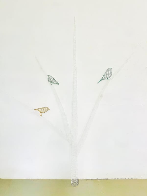 Benedetta Mori Ubaldini, Tree Branch with Birds Wall Sculpture, 2025