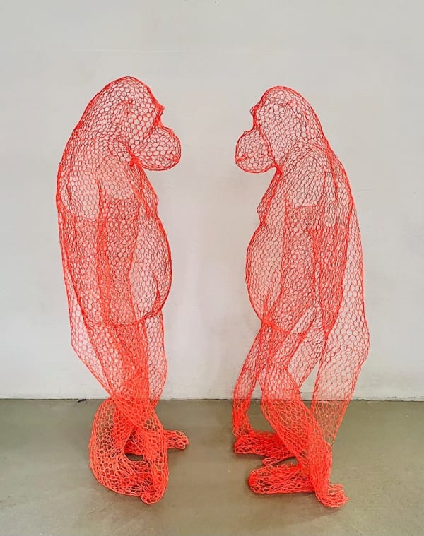 Benedetta Mori Ubaldini, Orangutan Couple Sculptures, 2025