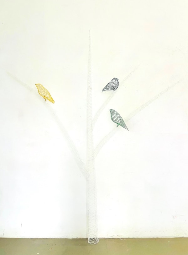 Benedetta Mori Ubaldini, Tree Branch with Birds Wall Sculpture, 2025