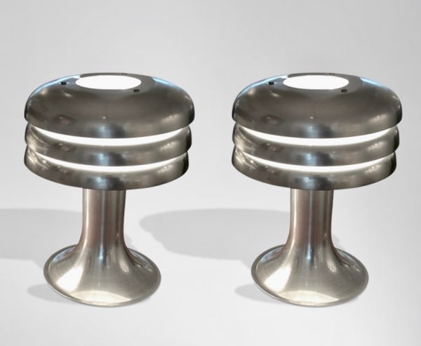 Hans-Agne Jakobsson, Pair of BN-25 Table Lights, 1950's