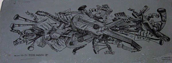 Piero Fornasetti, "Musical Instruments Trophy' , 1950's