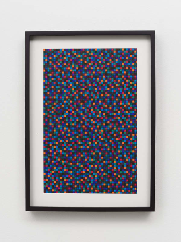 Liu Shiyuan color marker pen on paper in frame