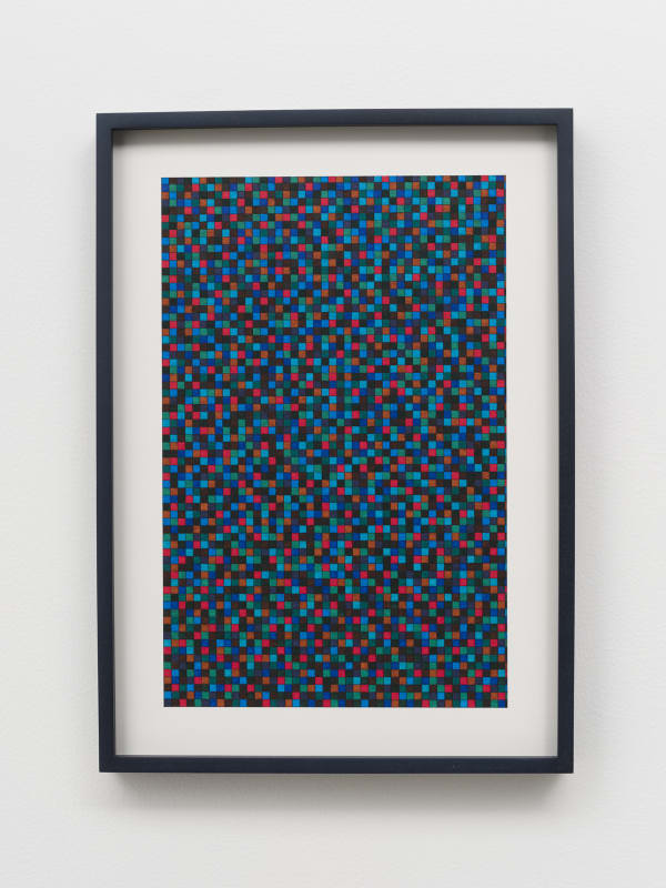 Liu Shiyuan color marker pen on paper in frame