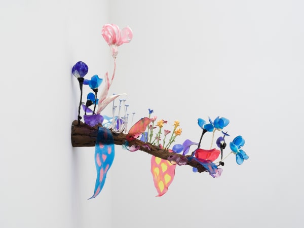 Night Flower on Wood (66 cm), 2022