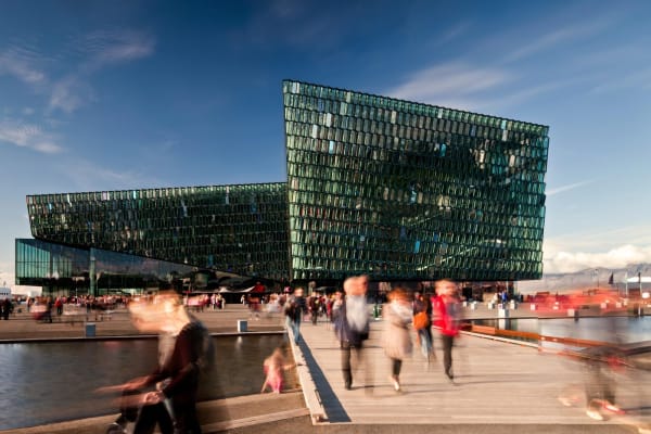 Eliasson glass brick facade of building