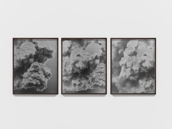 CGI Volcano: An enormous eruption fills the screen with plumes of smoke 2017/2018 (Triptych Version I), 2018