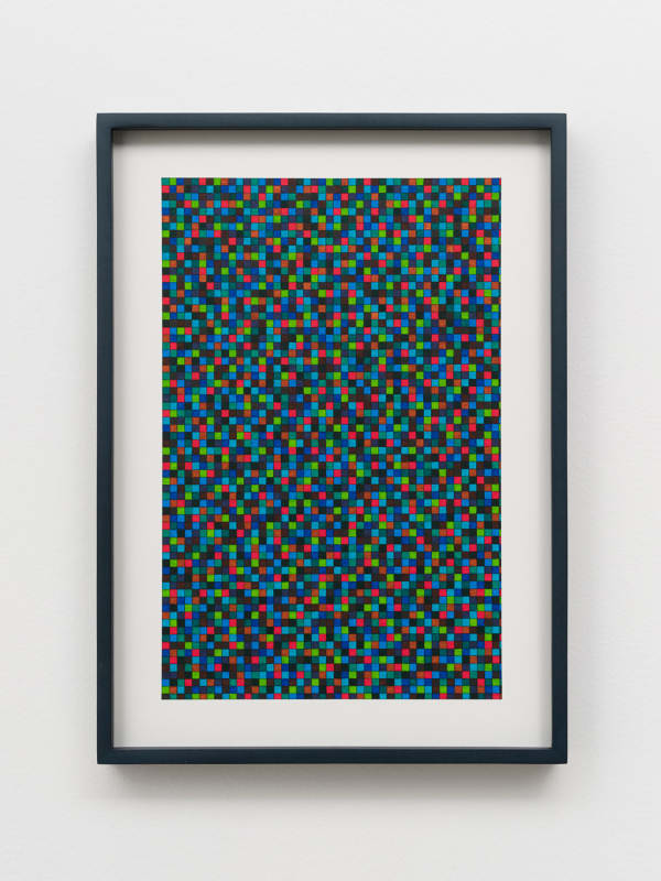 Liu Shiyuan color marker pen on paper in frame