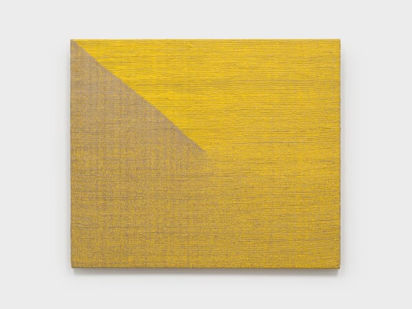 Woven Angle Gradient as Weft, Cadmium Yellow Medium (135°), 2024