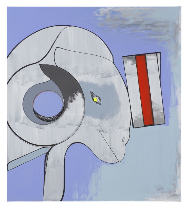 thomas scheibitz blue abstract painting