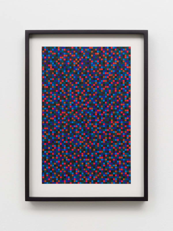 Liu Shiyuan color marker pen on paper in frame