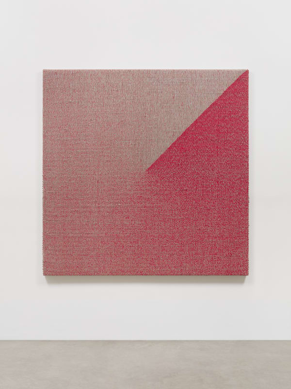 Woven Angle Gradient as Weft, Cadmium Red Medium, 2021