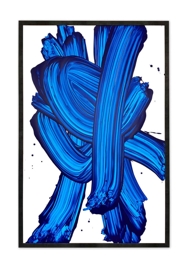 Peter Zunder, ULTRA EVO STREAK (phthalo blue on white)