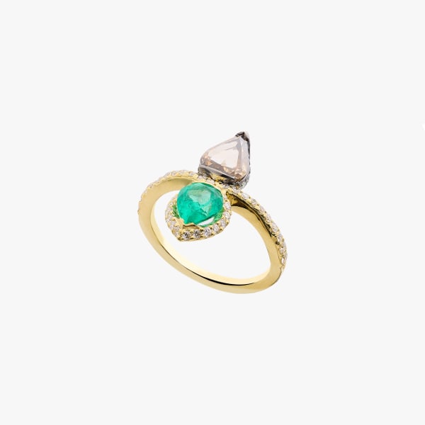 Adam Foster, Double emerald ring