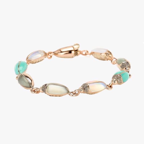 Bibi Van Der Velden, Mini scarab opal eternity bracelet