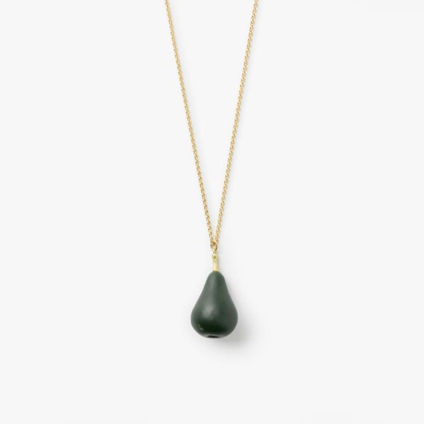 Gabriella Kiss, Nephrite jade pear necklace