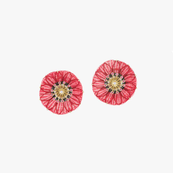 Silvia Furmanovich, Red horse mane earrings