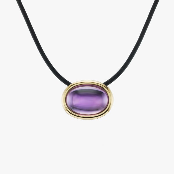 BECK, Scuba necklace with cabochon amethyst