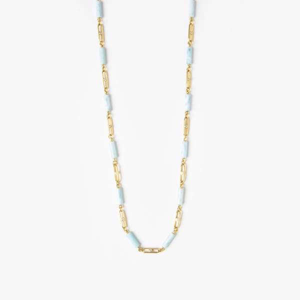 Nicholas Varney, Larimar and diamond stick necklace