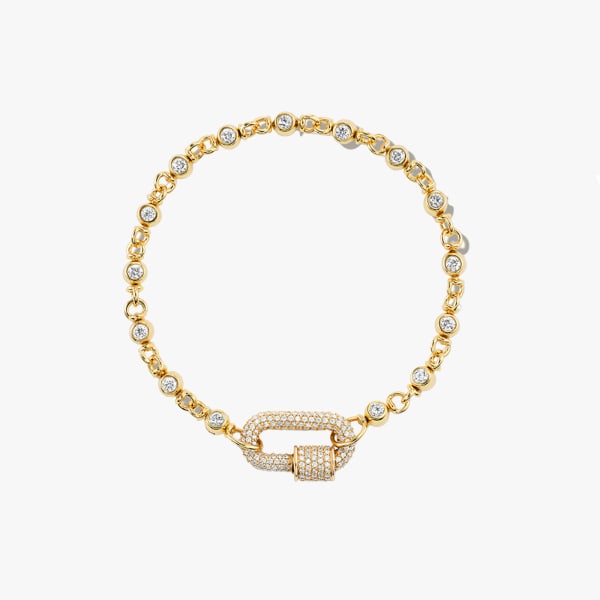 Marla Aaron, Small rolling can chain bracelet