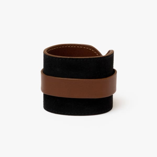 Anna Porcu, Black suede cuff bracelet- (Special)