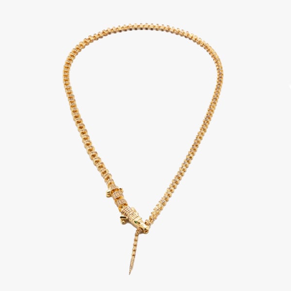 Bibi Van Der Velden, Alligator vertebrae necklace