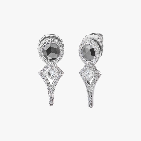 Adam Foster, Black diamond drop earrings