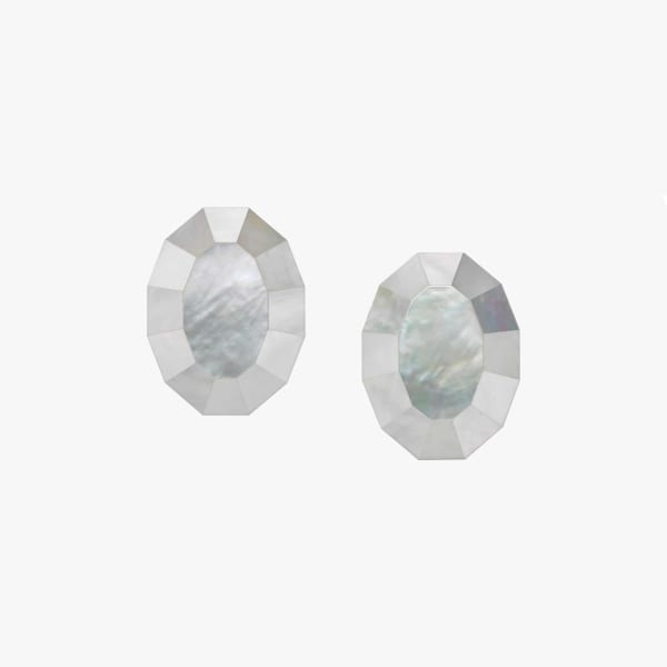 Melanie Georgacopoulos, MOP oval earrings