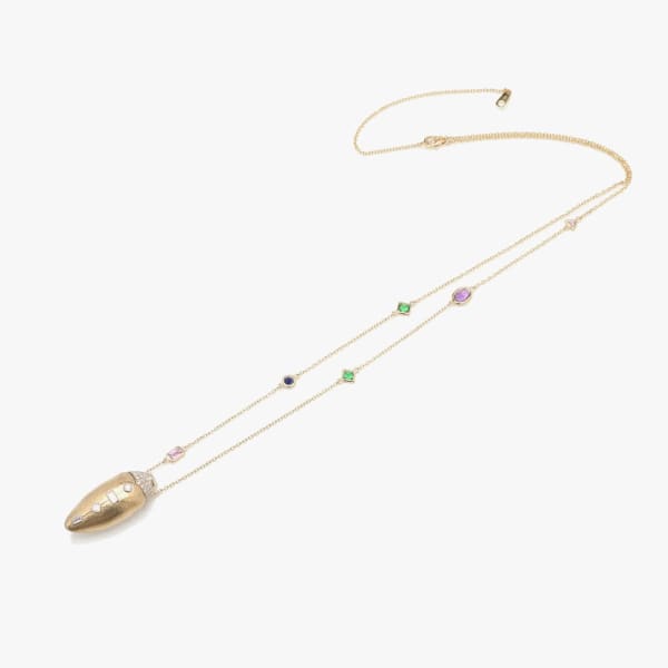 Bibi Van Der Velden, Scarab pop art necklace