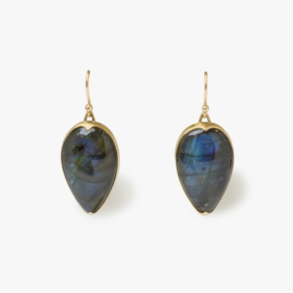 Gabriella Kiss, Pear labradorite earrings