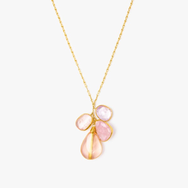 Pippa Small, Peony pink sautoir necklace