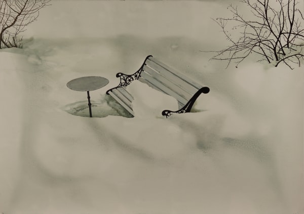 Ann Quinn, A Winter Bench, 2021