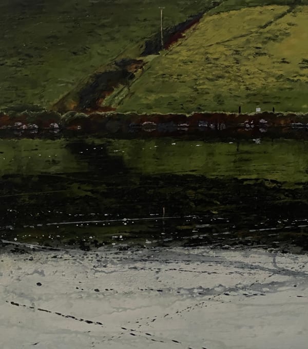 Janet Murran, Full tide looking across The Ilen from the rowing club, 2018