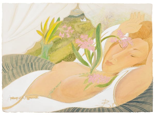 Pauline Bewick, Asleep with Hyacinths, 2015