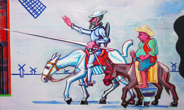 Michael Cullen, Don Quijote and Sancho Panza Facing the Windmills, 2017-18