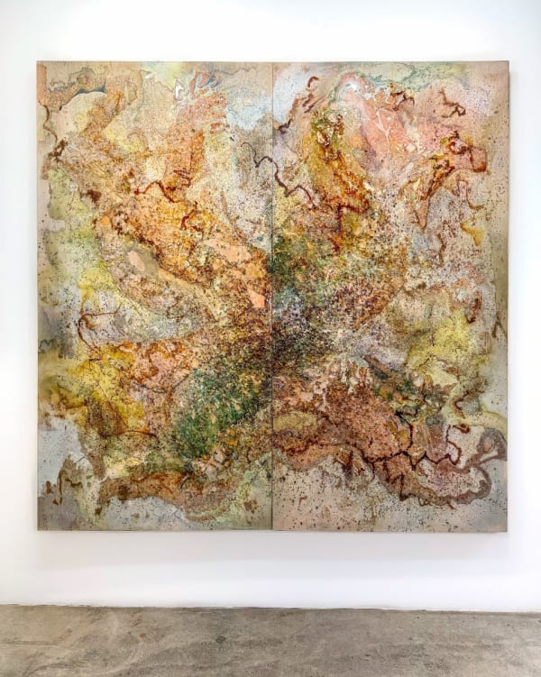 Tonia Calderon, Move gently. I've seen how time chases those who run., (Diptych) 2024