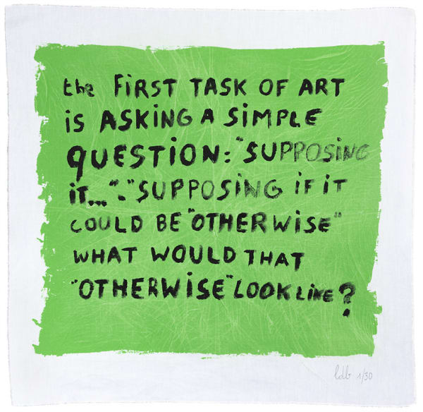 Lieven De Boeck, The First Task of Art, 2024