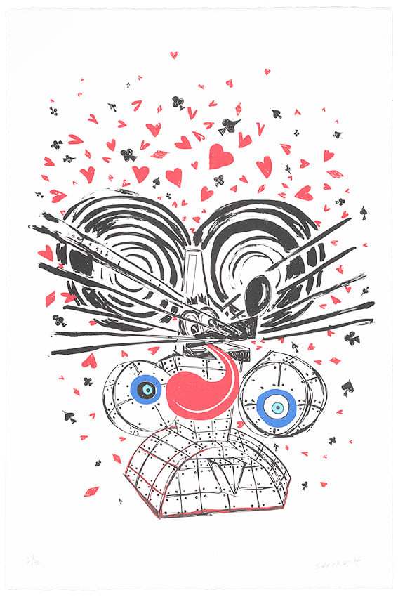 Sérigraphie originale d'art de Peter Shire imprimée à l'atelier TCHIKEBE à Marseille