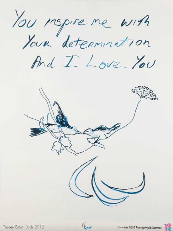 Tracey Emin, Birds - Poster, Gold edition