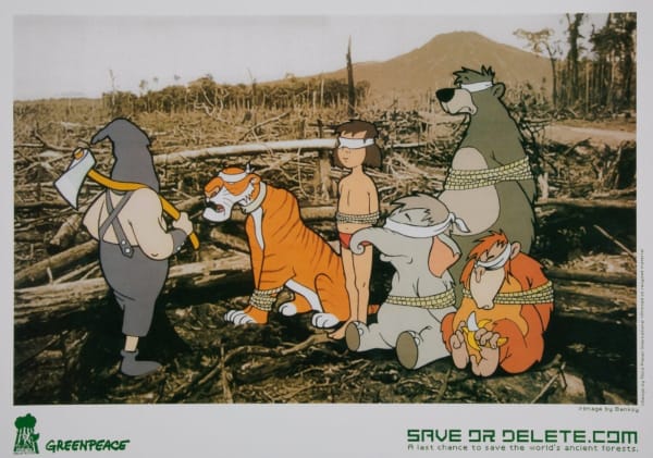 Banksy, Save or Delete (For Greenpeace) - SET with stickers and stencil