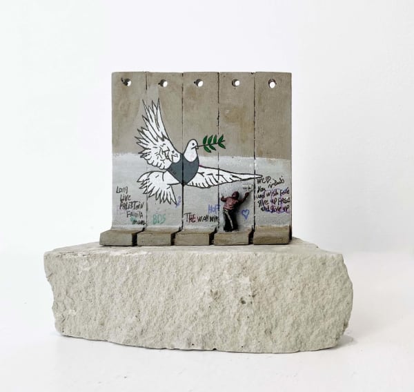 Banksy, Walled Off Hotel Souvenir (Peace Dove / Palestine Familia)