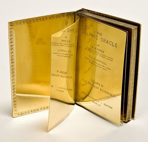 Christopher Hewat C.800 (The Delphic Oracle), 2008 brass 4 x 5 x 5 inches base: 7/8 x 8 x 5 1/2 inches