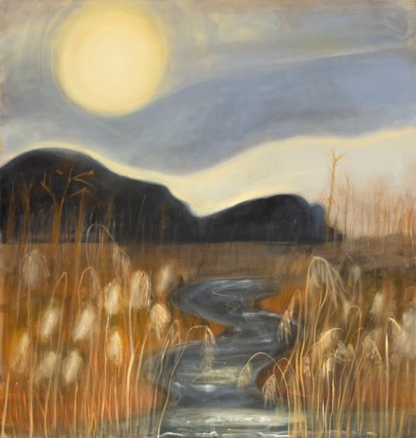 Kathryn Lynch Winter Light, Delhi, 2023 oil on linen 63 x 60 inches