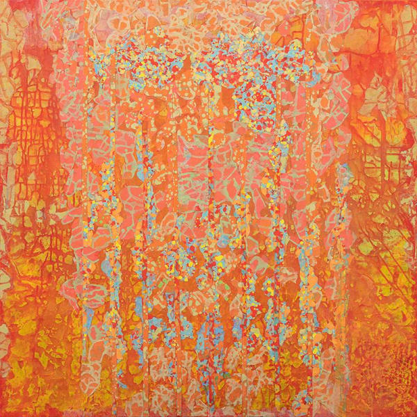 Hector Leonardi Ororo, 2019 signed, titled, dated verso acrylic on canvas 36 x 36 inches