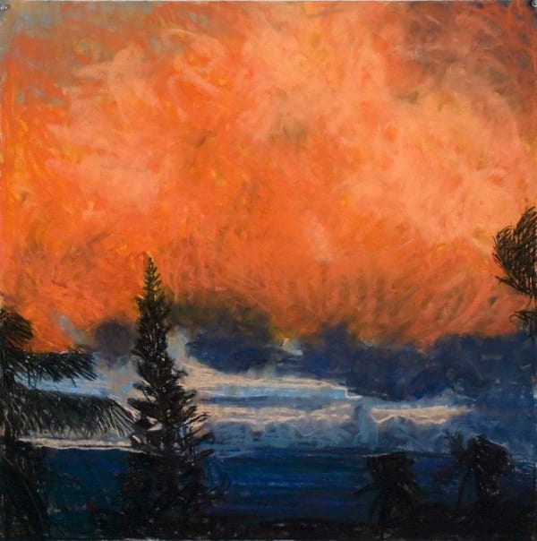 Jennifer Bartlett Nevis, January #14, 2007-2008 signed and dated verso pastel on paper 30 x 30 inches 33 x 33 inches framed